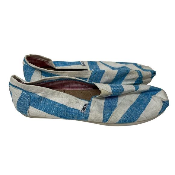 Toms Beach Striped Canvas Loafers - Picture 1 of 7